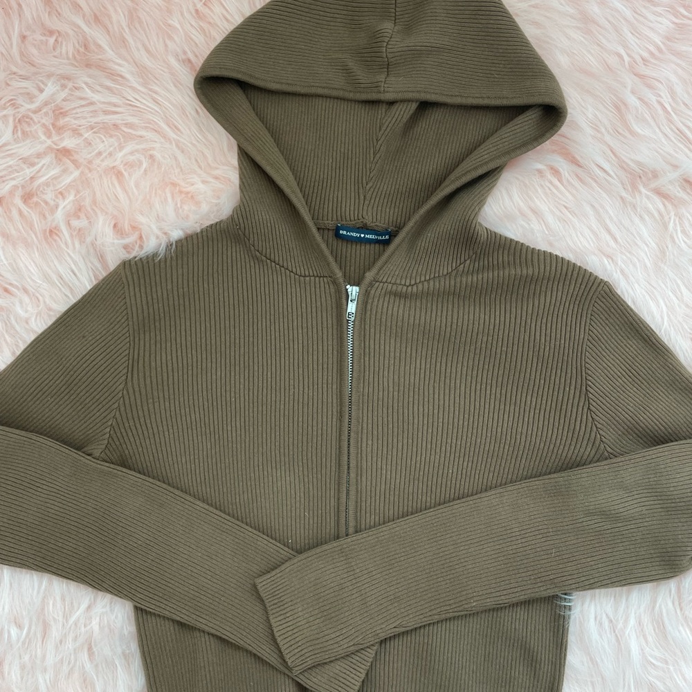 Brandy Melville Brown Hooded Sweater